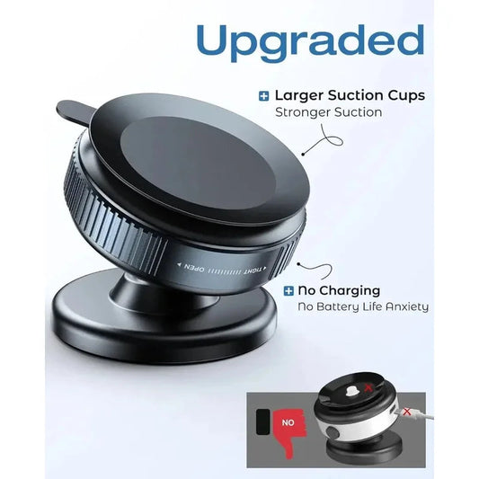 360°Adjustable Suction Cup Phone Mount Magnetic Car Phone Holder Vacuum Suction for Gym/Mirror/Smooth Surface For All Smartphone My Store