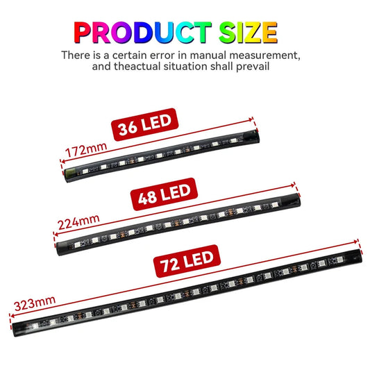 Neon 36 48 72 LED Car Interior Ambient Foot Light Wireless Remote Music APP Control Auto RGB Atmosphere Decorative Lamp My Store