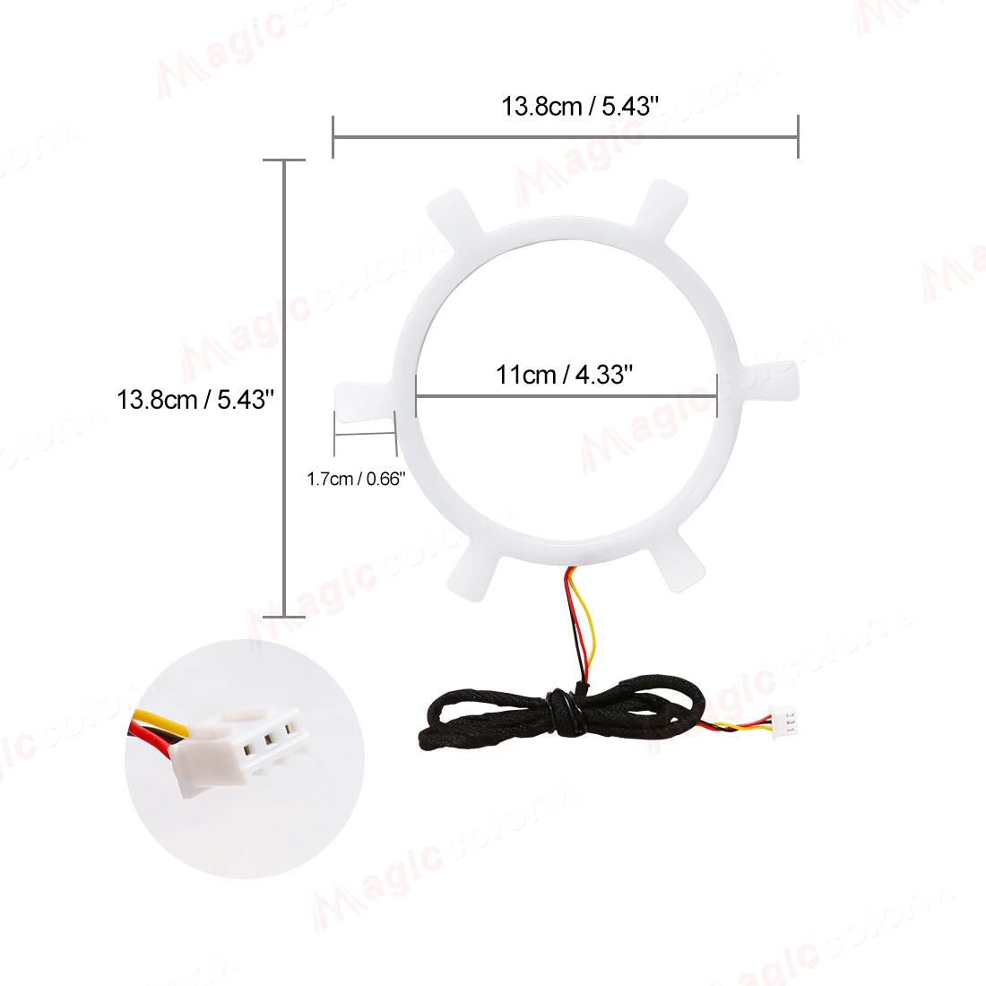5.9in/4.13inch Symphony RGB Horn Tweeter Ambient Light Universal Car Interior Atmosphere Lamps Audio Hood Decoration APP Control My Store