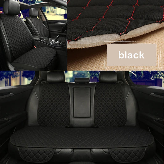 Universal Car Seat Cover Protector Linen Front Rear Back Flax Summer Cushion Pad Mat Sedan Suv Pick-up Car Interior Accessories My Store