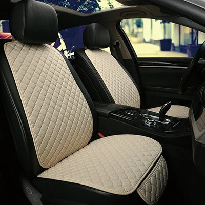 Universal Car Seat Cover Protector Linen Front Rear Back Flax Summer Cushion Pad Mat Sedan Suv Pick-up Car Interior Accessories My Store