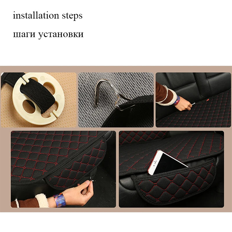 Universal Car Seat Cover Protector Linen Front Rear Back Flax Summer Cushion Pad Mat Sedan Suv Pick-up Car Interior Accessories My Store