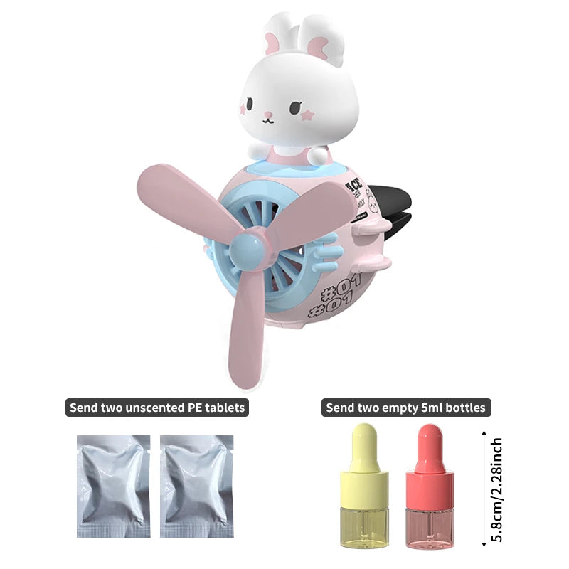 1PC Car Magnetic Cute Cartoon Figure Air Outlet Clip Aromatherapy - Complimentary Two Unscented PE Tablets and Two 5ml Bottles My Store