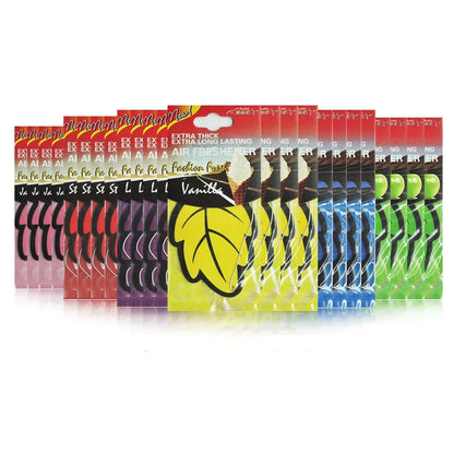 3-60pcs Car Air Freshener Natural Scented Tea Paper Auto Hanging Vanilla Perfume Fragrance Leaf Shape Car Accessories Interior 1005007750916073