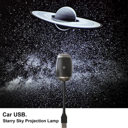 Romantic LED Starry Sky Night Light USB Powered Saturn Galaxy Projector Lamp for Car Roof Party Room Ceiling Decor Plug and Play My Store