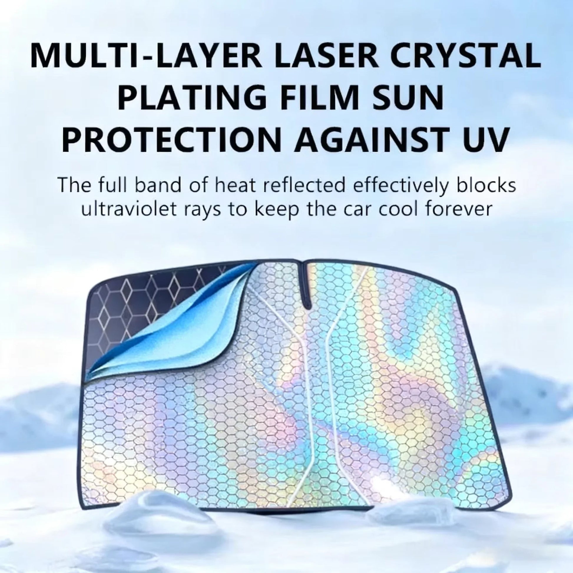 5-Layer Car Windshield Sun Shade Cover Foldable Thicken Front Window UV Refletive Sunshade Curtain Sun Protection Cover My Store