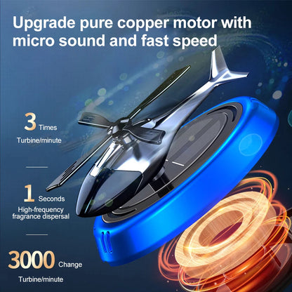 Solar Powered Rotation Helicopter Solar Aromatherapy Car Air Freshener Alloy+ABS Wooden Fragrance Auto Aroma Diffuser 1005006589671231