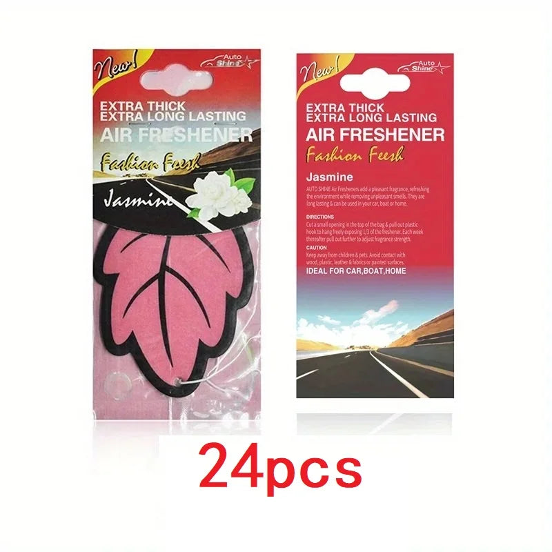 3-60pcs Car Air Freshener Natural Scented Tea Paper Auto Hanging Vanilla Perfume Fragrance Leaf Shape Car Accessories Interior 1005007750916073