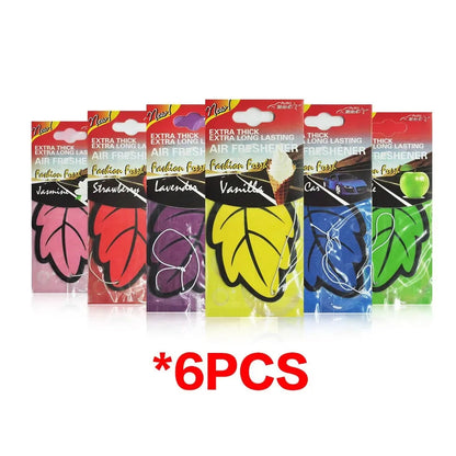 3-60pcs Car Air Freshener Natural Scented Tea Paper Auto Hanging Vanilla Perfume Fragrance Leaf Shape Car Accessories Interior 1005007750916073
