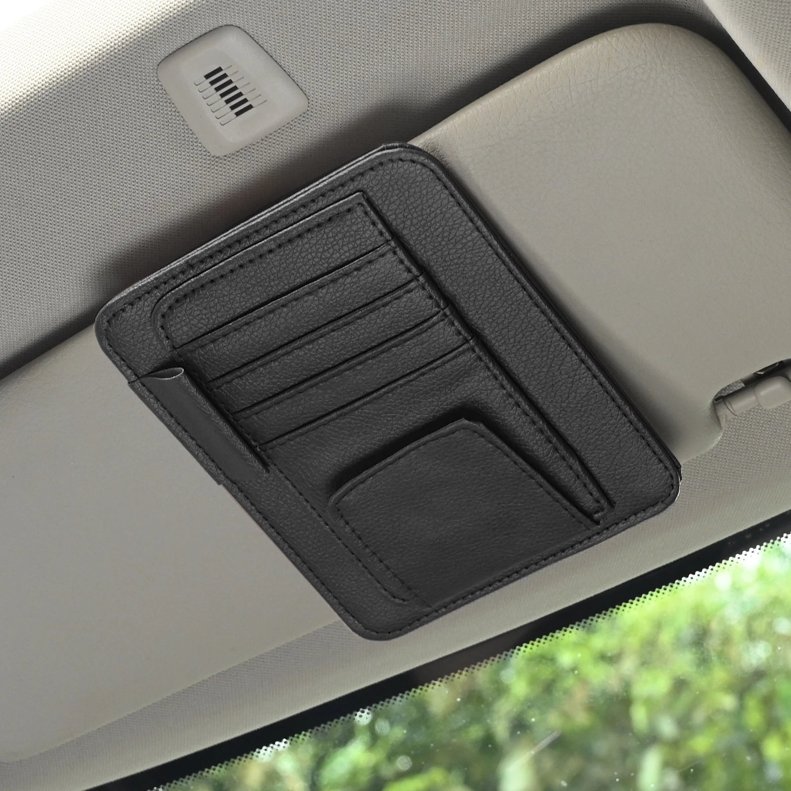 JFBONIN Car Visor Organizer Multi-Pocket Pouch Bag Card Glasses Storage Holder Scratch-resistant Auto Visor Holder For Car My Store