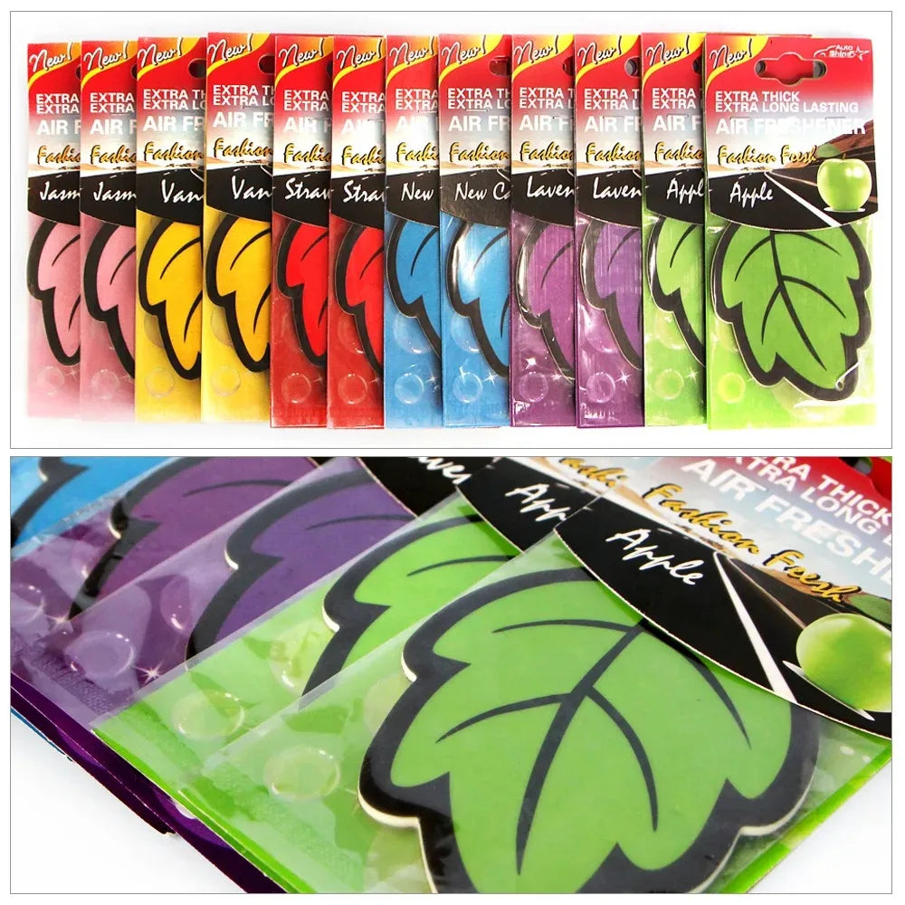 3-60pcs Car Air Freshener Natural Scented Tea Paper Auto Hanging Vanilla Perfume Fragrance Leaf Shape Car Accessories Interior 1005007750916073