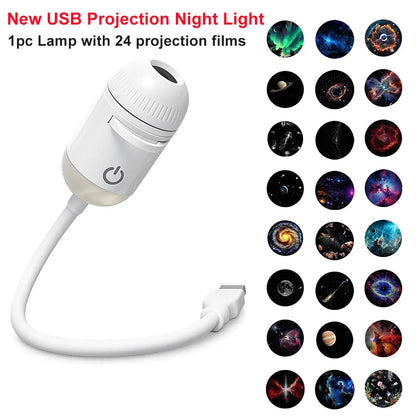 Romantic LED Starry Sky Night Light USB Powered Saturn Galaxy Projector Lamp for Car Roof Party Room Ceiling Decor Plug and Play My Store