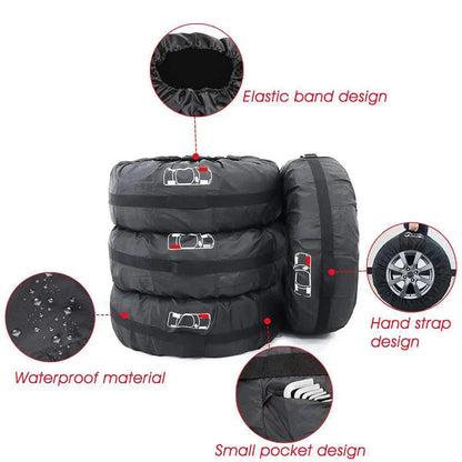 Tire Storage Bags Dustproof Waterproof S/L Universal Car Spare Cover Case Polyester Vehicle Wheel Protector Portable Wheel Bags My Store