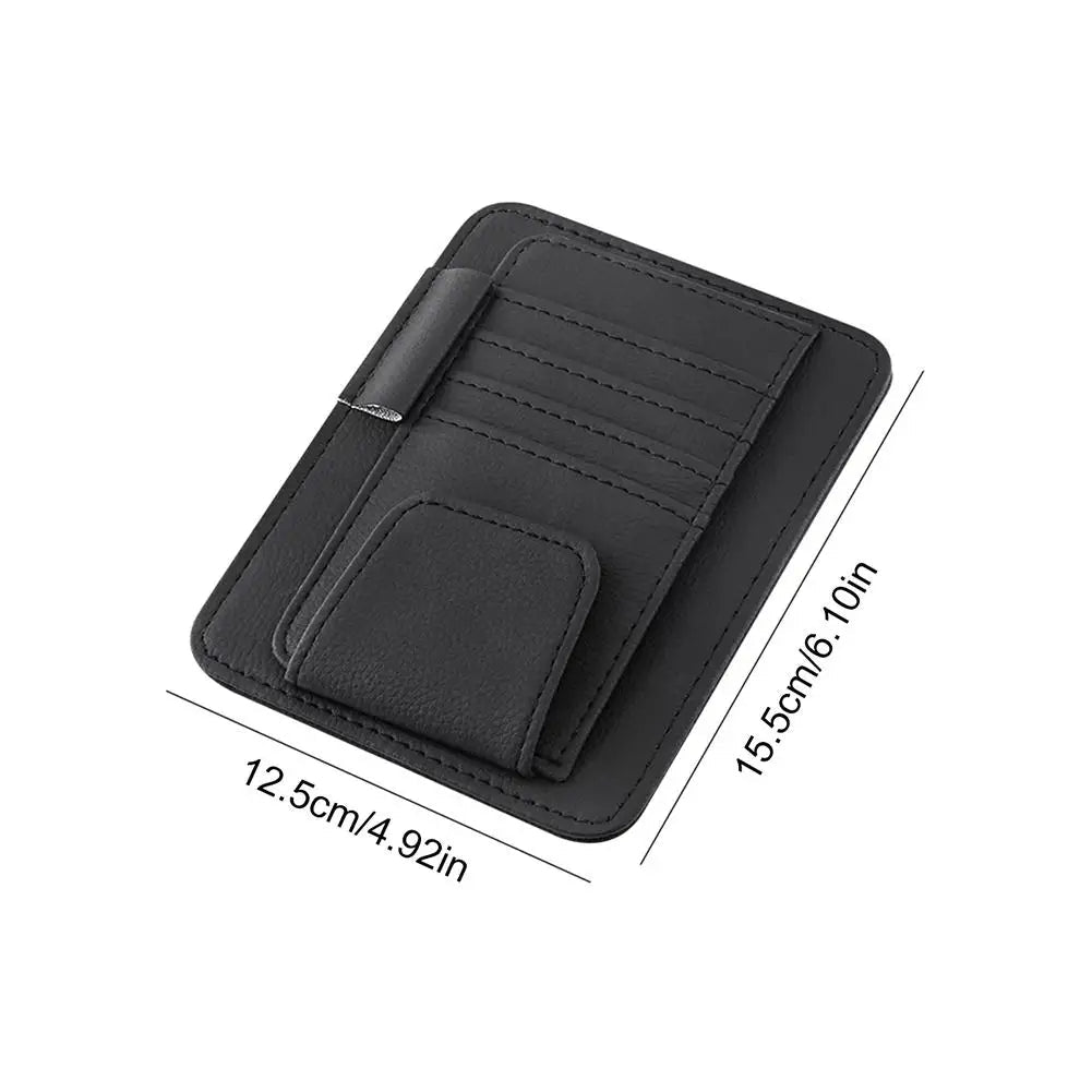 Car Sun Visor Organizer Multi-Pocket Business Card Storage Management Sunglasses Holder Visor Accessories Auto Interior My Store