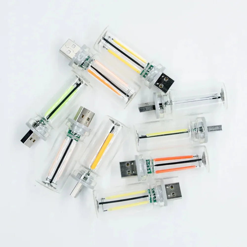Car USB Night Light Touch Dimmable LED Filament Lamp Portable Lighting Plug and Play Decorative Atmosphere Light for Car Bedroom My Store