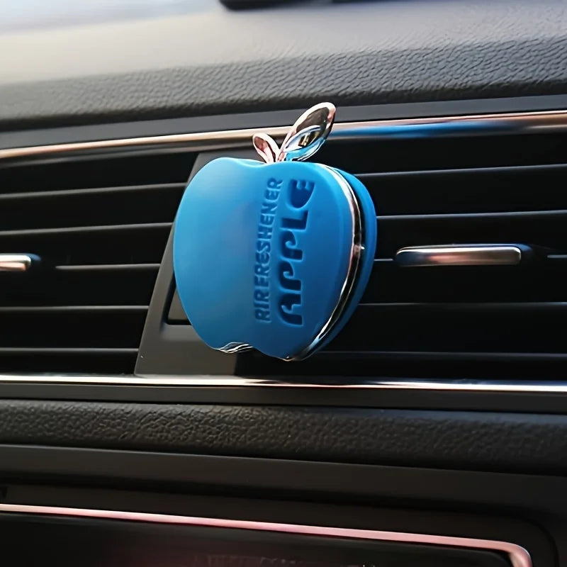 An apple-shaped car air freshener with floral fragrance - featuring a decorative ventilation clip design My Store