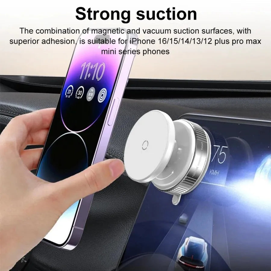 Car Phone Holder, Magsafe Magnetic Vacuum Intelligent Car Mount 360° Rotation Magnetic Vacuum Adsorption Suction Cup Bracket Car My Store