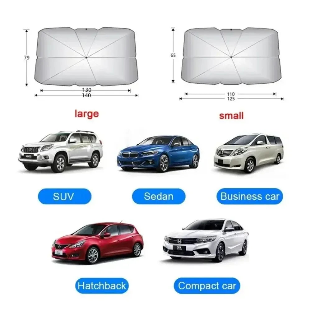 Car Sunshade Umbrella For Auto Shading Car Sun Shade Protector Parasol Summer Sun Interior Windshield Protection Curtain My Store