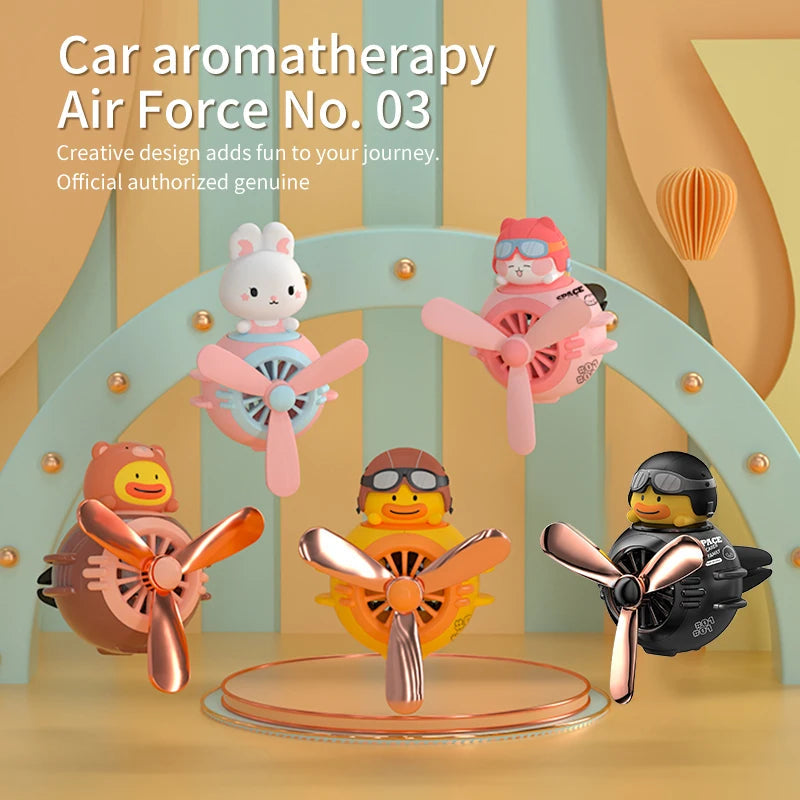 1PC Car Magnetic Cute Cartoon Figure Air Outlet Clip Aromatherapy - Complimentary Two Unscented PE Tablets and Two 5ml Bottles My Store