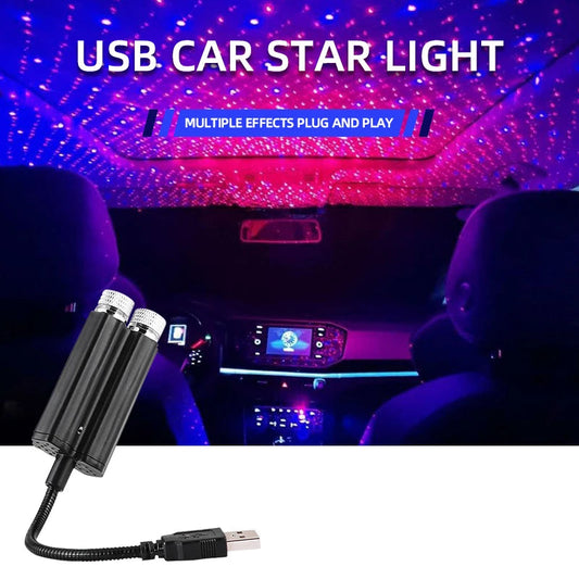 1pcs Car Interior Lights Roof Star Light USB LED Starry Atmosphere  Projector Decoration Night Party Decor Galaxy Light My Store
