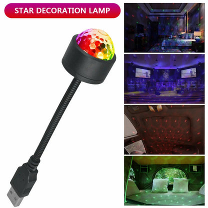 1pcs Car Interior Lights Roof Star Light USB LED Starry Atmosphere  Projector Decoration Night Party Decor Galaxy Light My Store
