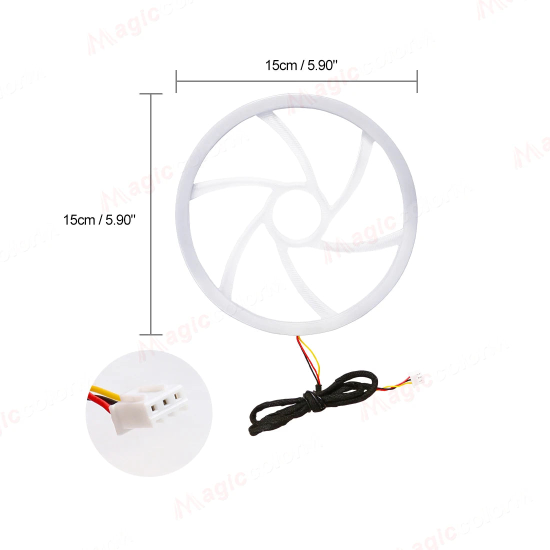 5.9in/4.13inch Symphony RGB Horn Tweeter Ambient Light Universal Car Interior Atmosphere Lamps Audio Hood Decoration APP Control My Store