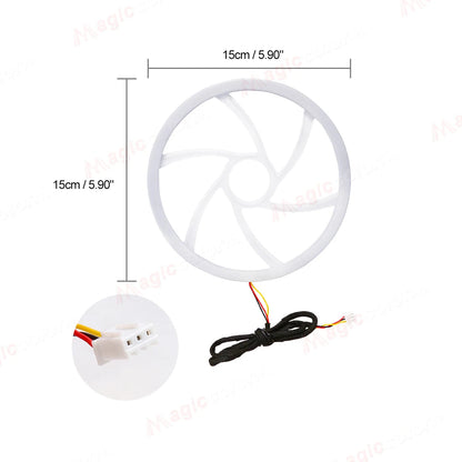5.9in/4.13inch Symphony RGB Horn Tweeter Ambient Light Universal Car Interior Atmosphere Lamps Audio Hood Decoration APP Control My Store
