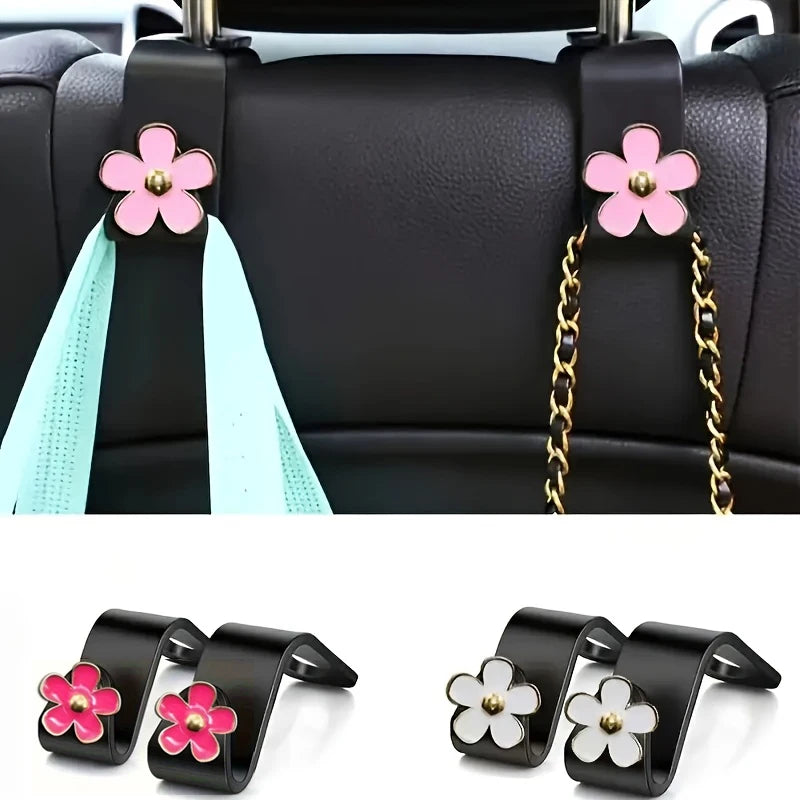 2pcs Universal Car Seat Headrest Hook For Auto Back Seat Storage Organizer Hanger Holder For Handbag Purse Bags Clothes Coats My Store