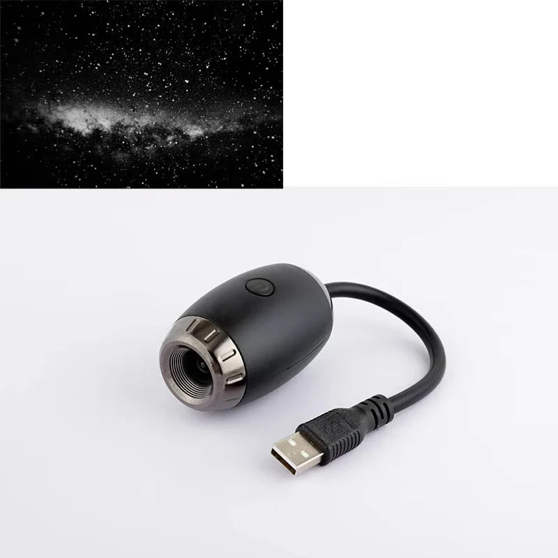 Romantic LED Starry Sky Night Light USB Powered Saturn Galaxy Projector Lamp for Car Roof Party Room Ceiling Decor Plug and Play My Store