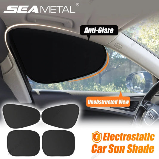 SEAMETAL Electrostatic Sun Visor for Car Side Window 4-Layer Sun Shade Curtains Anti-Glare UV-Blocker Auto Sun Protection Cover My Store