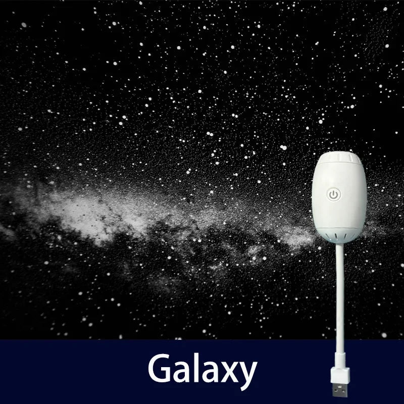 Romantic LED Starry Sky Night Light USB Powered Saturn Galaxy Projector Lamp for Car Roof Party Room Ceiling Decor Plug and Play My Store