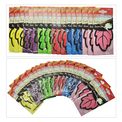 3-60pcs Car Air Freshener Natural Scented Tea Paper Auto Hanging Vanilla Perfume Fragrance Leaf Shape Car Accessories Interior 1005007750916073