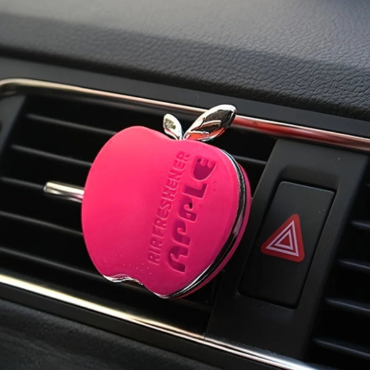 An apple-shaped car air freshener with floral fragrance - featuring a decorative ventilation clip design My Store