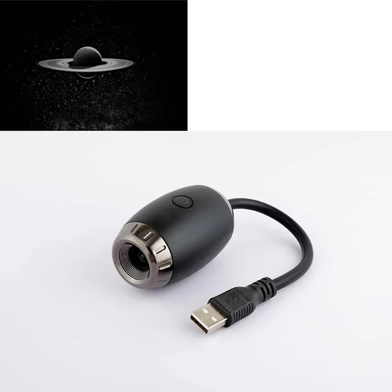 Romantic LED Starry Sky Night Light USB Powered Saturn Galaxy Projector Lamp for Car Roof Party Room Ceiling Decor Plug and Play My Store