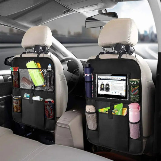 Car Backseat Organizer with Touch Screen Tablet Holder Auto Storage Pockets Cover Car Seat Back Protectors Car Accessories My Store