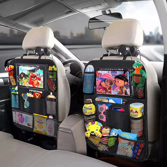 Car Backseat Organizer with Touch Screen Tablet Holder Auto Storage Pockets Cover Car Seat Back Protectors Car Accessories My Store