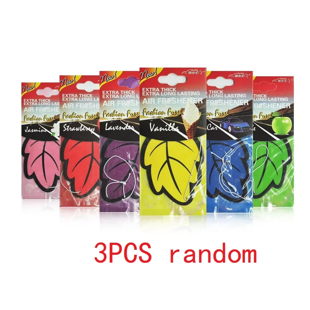 3-60pcs Car Air Freshener Natural Scented Tea Paper Auto Hanging Vanilla Perfume Fragrance Leaf Shape Car Accessories Interior 1005007750916073