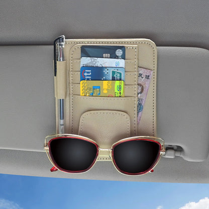 JFBONIN Car Visor Organizer Multi-Pocket Pouch Bag Card Glasses Storage Holder Scratch-resistant Auto Visor Holder For Car My Store
