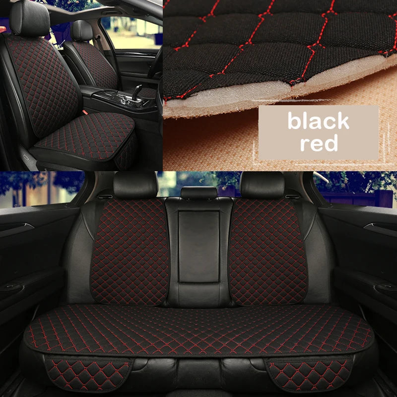 Universal Car Seat Cover Protector Linen Front Rear Back Flax Summer Cushion Pad Mat Sedan Suv Pick-up Car Interior Accessories My Store