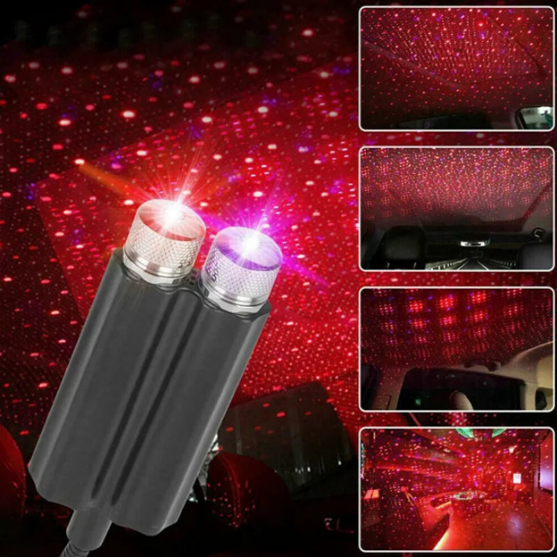 1pcs Car Interior Lights Roof Star Light USB LED Starry Atmosphere  Projector Decoration Night Party Decor Galaxy Light My Store