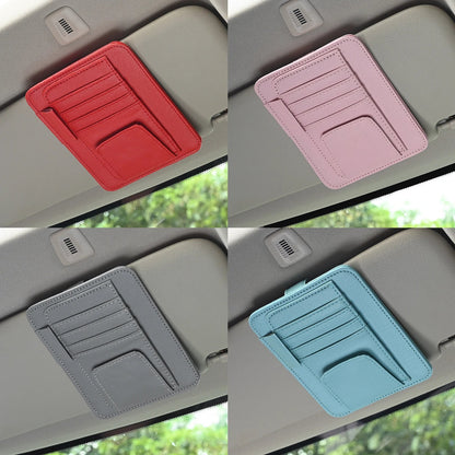 JFBONIN Car Visor Organizer Multi-Pocket Pouch Bag Card Glasses Storage Holder Scratch-resistant Auto Visor Holder For Car My Store