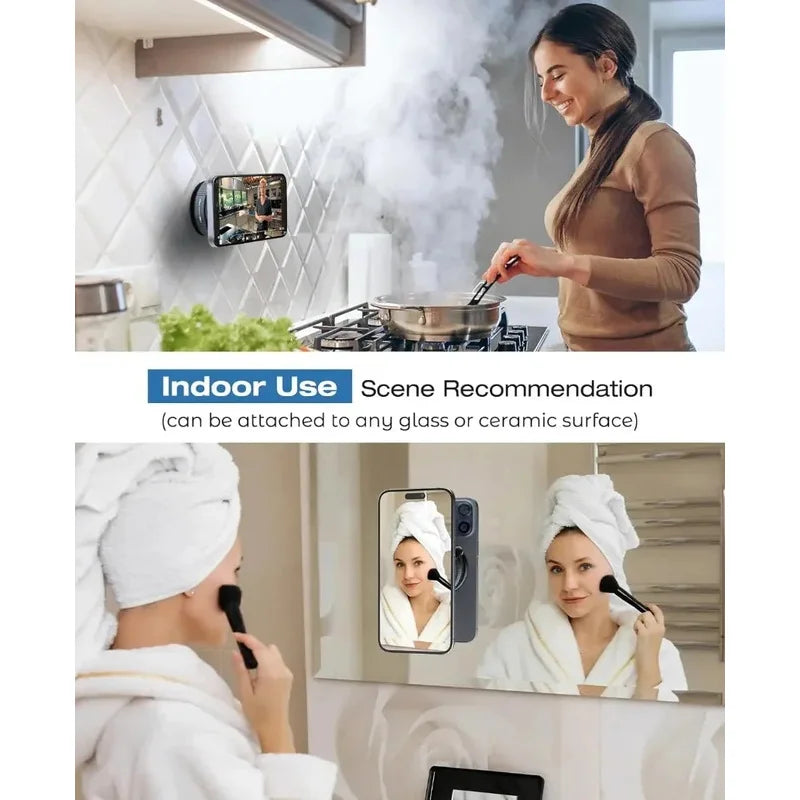 360°Adjustable Suction Cup Phone Mount Magnetic Car Phone Holder Vacuum Suction for Gym/Mirror/Smooth Surface For All Smartphone My Store