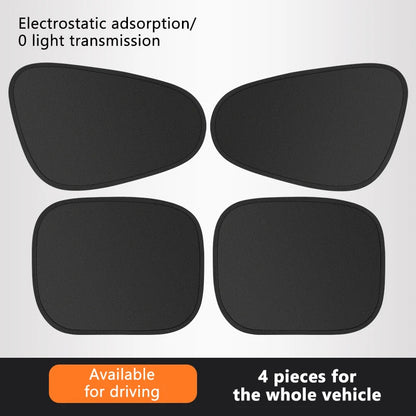SEAMETAL Electrostatic Sun Visor for Car Side Window 4-Layer Sun Shade Curtains Anti-Glare UV-Blocker Auto Sun Protection Cover My Store