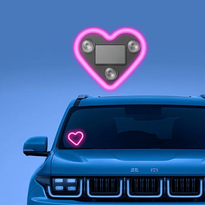 Solar-Powered Led Car Window Neon Lights - Heart-Shaped Rgb-Free Color-Changing Interior Wiring Free Atmosphere Light My Store