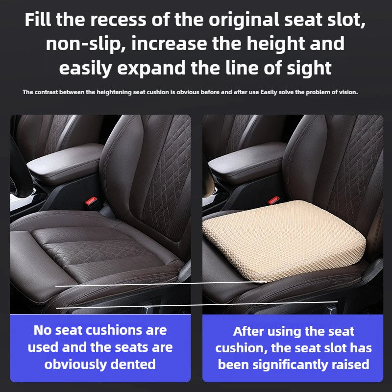 Car Seat Booster Cushion Honeycomb Memory Cotton Car Seat Cushion Car Simple Breathable 3D Mesh Thickened Sedentary Seat Cushion My Store