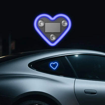 Solar-Powered Led Car Window Neon Lights - Heart-Shaped Rgb-Free Color-Changing Interior Wiring Free Atmosphere Light My Store