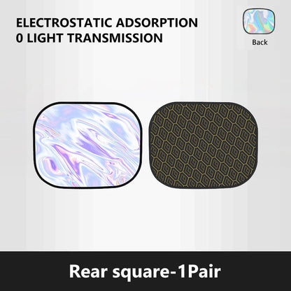 SEAMETAL Electrostatic Sun Visor for Car Side Window 4-Layer Sun Shade Curtains Anti-Glare UV-Blocker Auto Sun Protection Cover My Store