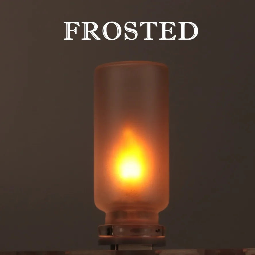 USB LED Flame Type Night Light Frosted Clear Glass Flickering Dynamic Flame Light Flash Mood Lighting for Car Interior Home Lamp My Store