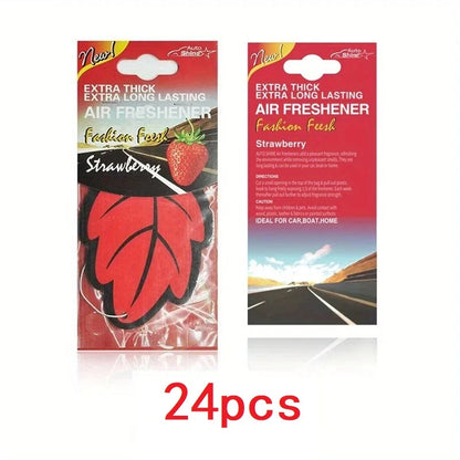 3-60pcs Car Air Freshener Natural Scented Tea Paper Auto Hanging Vanilla Perfume Fragrance Leaf Shape Car Accessories Interior 1005007750916073