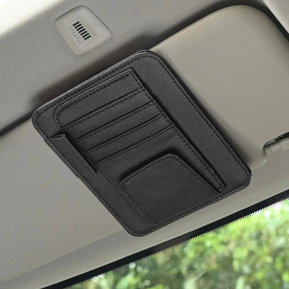 Car Sun Visor Organizer Multi-Pocket Business Card Storage Management Sunglasses Holder Visor Accessories Auto Interior My Store